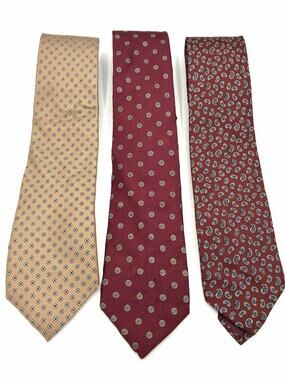 Higbees Store For Men Silk Tie Lot of 3 Cleveland Ohio Vintage Made in Italy